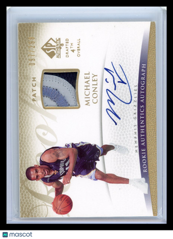 Michael Conley - 2007-08 Upper Deck SP Authentic Autograph Patch Rookie 097/299