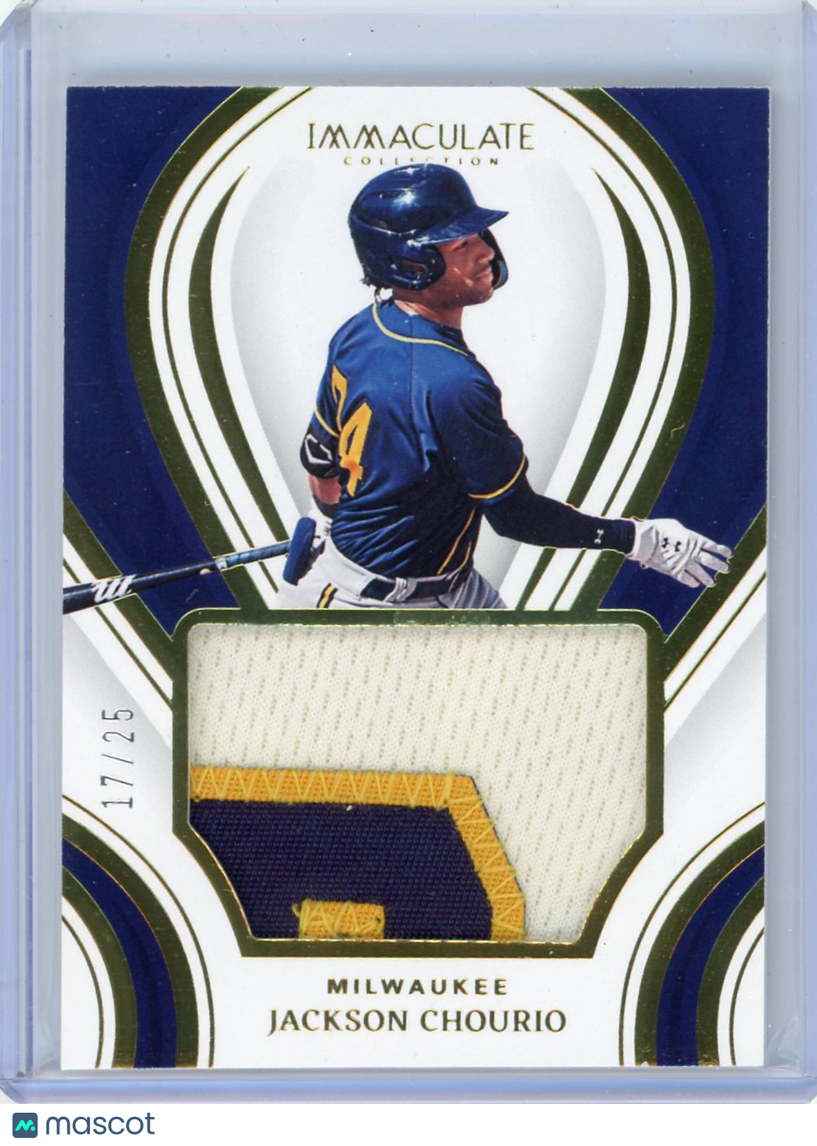 Jackson Chourio - 2023 Panini Immaculate Collection Prime Rookies 17 / 25 Patch