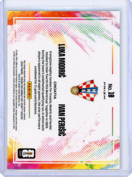 Luka Modric Ivan Perisic - 2026 Prizm World Cup Dual Color Blast
