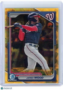 James Wood - 2024 Bowman Chrome Topps Gold Sapphire 09/50 Prospect RC BCP-216