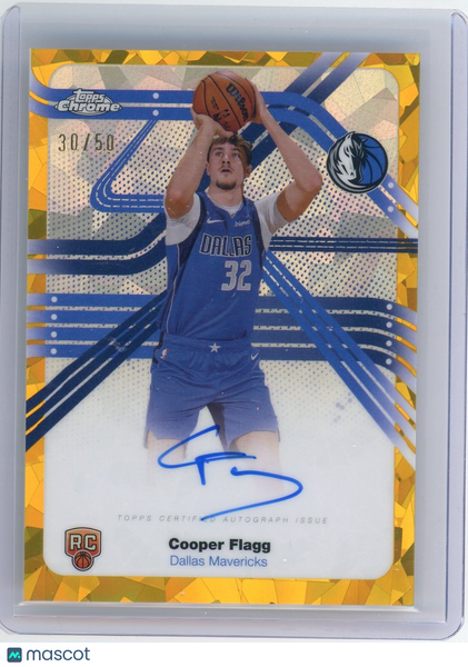 COOPER FLAGG - 2025 Topps Chrome Next Stop Rookie Gold Sapphire Auto /50
