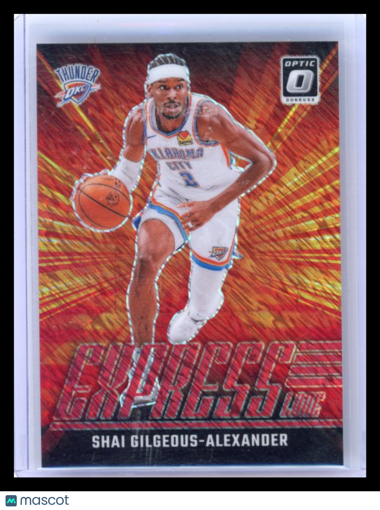 Shai Gilgeous-Alexander - 2024-25  Donruss Optic Express Lane Red Shimmer 63/75