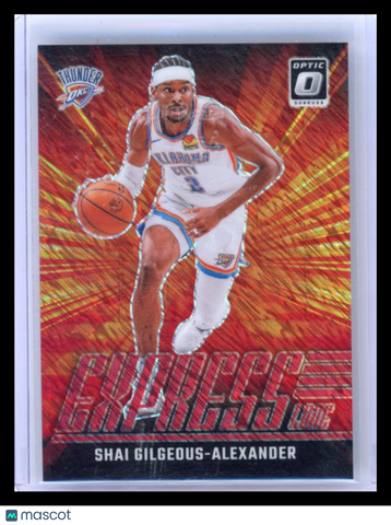 Shai Gilgeous-Alexander - 2024-25  Donruss Optic Express Lane Red Shimmer 63/75