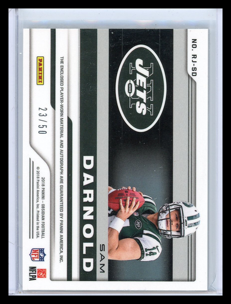 Sam Darnold - 2018 Panini Obsidian Autograph 23/50 Patch RC