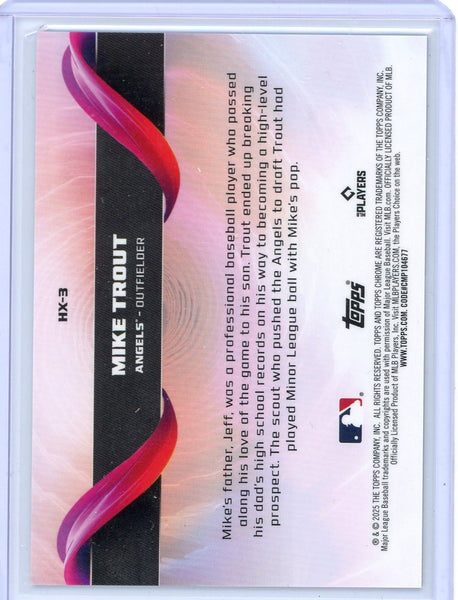 Mike Trout - 2025 Topps Chrome HX-3 Mike Trout Helix SSP