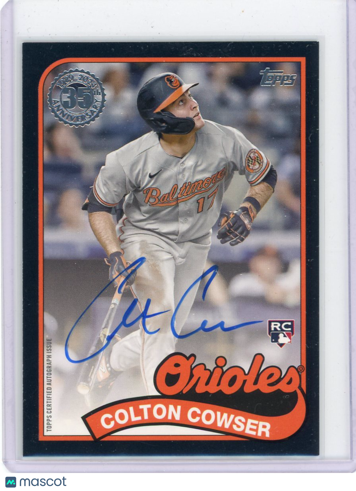 Colton Cowser - 2024 Topps 1989 Topps Baseball Autograph Black 75/199 RC