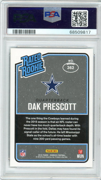 Dak Prescott - 2016 Panini Donruss PSA 10 Rated Rookie