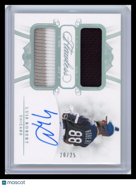 Luis Robert - 2020 Panini Flawless Patch Auto Rookie /25