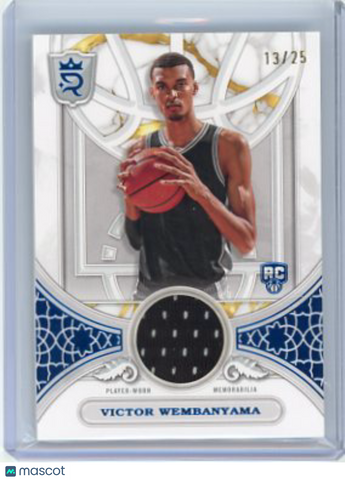 Victor Wembanyama - 2023-24 Topps Royalty Round Ball Jersey Blue Rookie 13/25