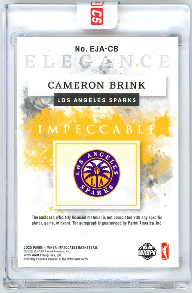 Cameron Brink - 2025 WNBA Impeccable Elegance Patch Auto /15