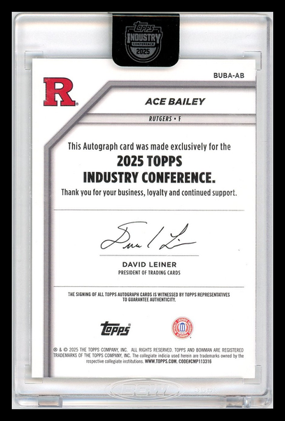 Ace Bailey - 2025 Topps Bowman U 08/15