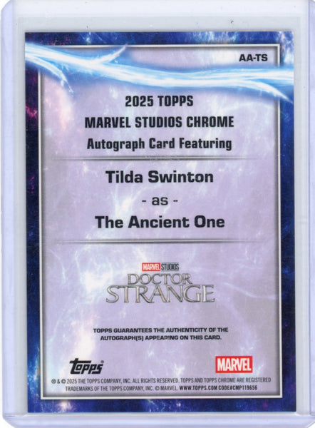 Tilda Swinton - 2025 Marvel Chrome Studios Gold wave Auto /50