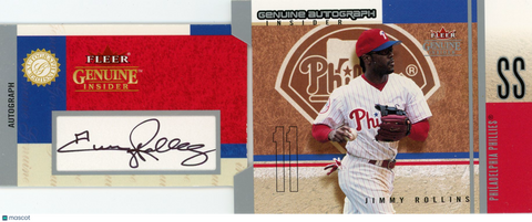 Jimmy Rollins - 2004 Fleer Genuine Insider Autograph 346/350 AI-JR2