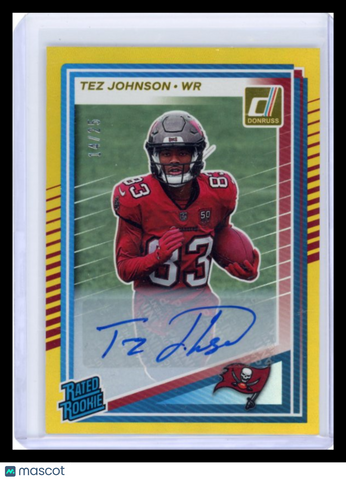 Tez Johnson - 2025 Donruss Rated Rookie 14/25 Gold Auto