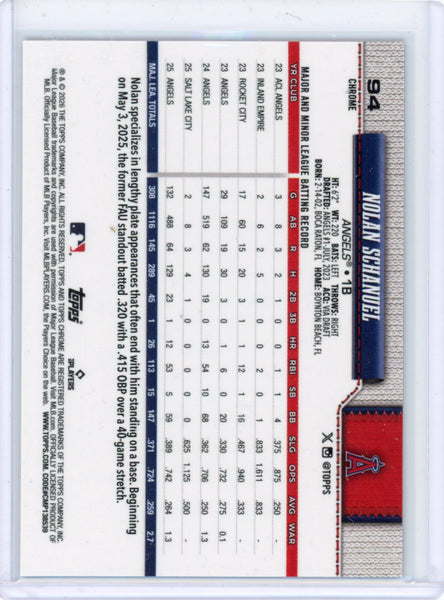 Nolan Schanuel - 2026 Topps Chrome Logofractor Black Refractor /10