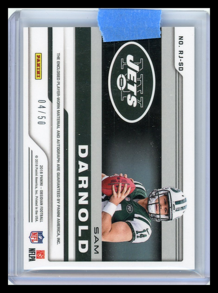 Sam Darnold - 2018 Panini Obsidian 04/50 Patch RC