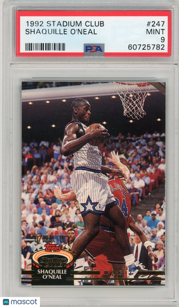 Shaquille O'Neal - 1992 Stadium Club Basketball Rookie PSA 9#247