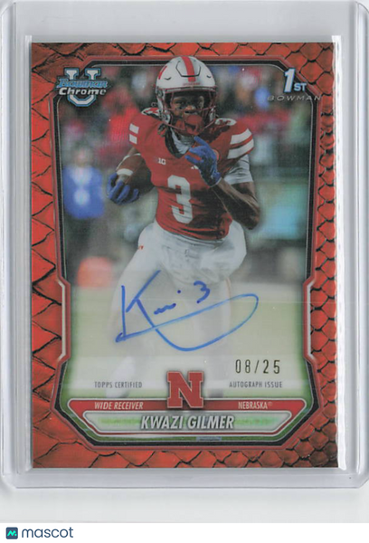 Kwazi Gilmer - 2026 Bowman Chrome Orange Reptillian Auto /25