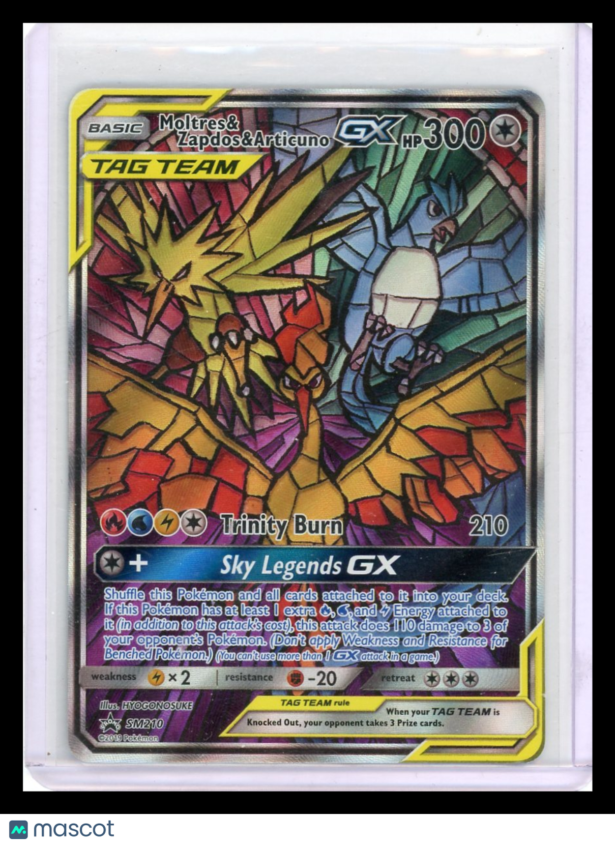 2019 Pokemon Moltres & Zapdos & Articuno GX #SM210 TAG TEAM FA