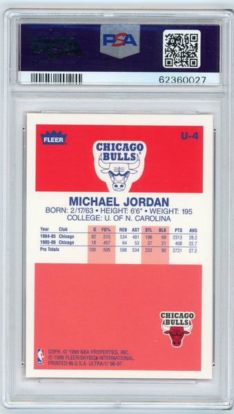 Michael Jordan - 1996 Ultra Decade Of Excellence PSA 10
