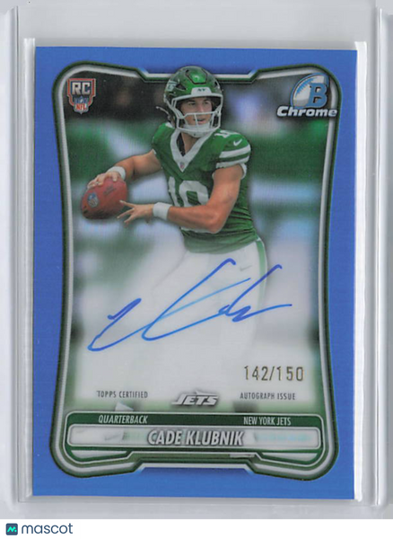 Cade Klubnik - 2026 Bowman Chrome Blue Refractor Auto /150