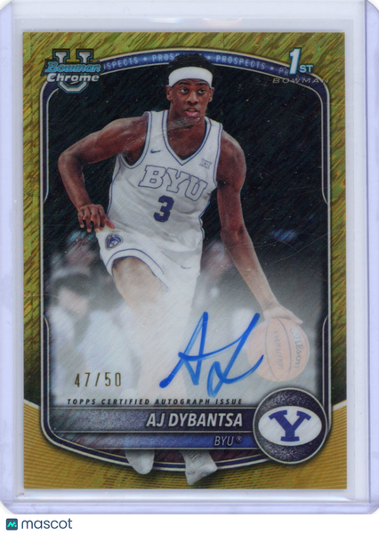 AJ Dybantsa - 2025-26 Bowman Basketball Gold Shimmer Auto First