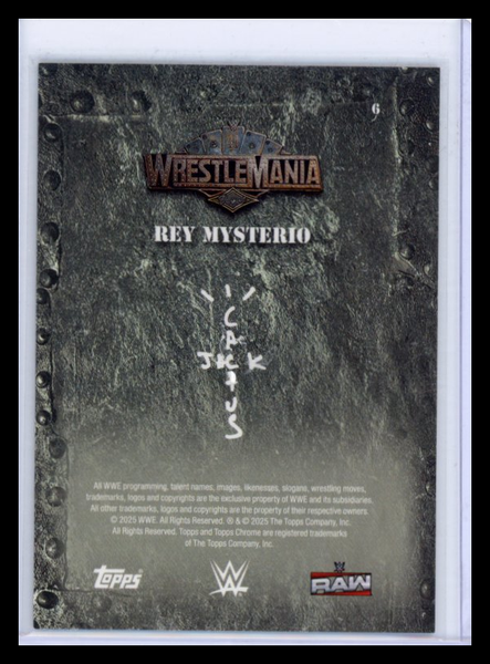 Rey Mysterio - 2025 Topps Chrome Cactus Jack WWE WrestleMania/20