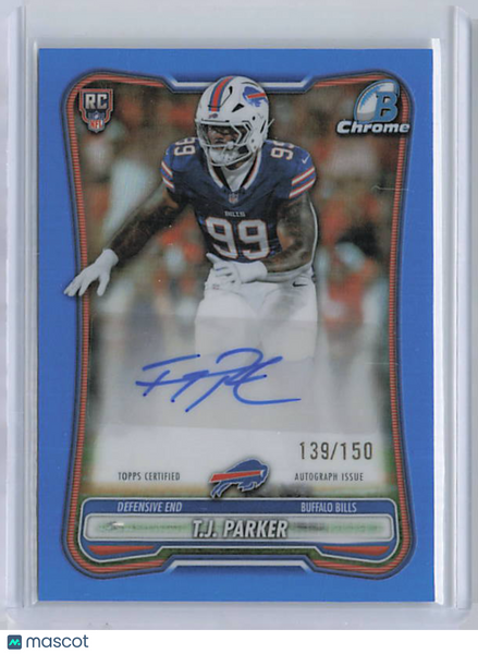 TJ Parker - 2026 Bowman Chrome Blue Refractor Rookie Auto /150