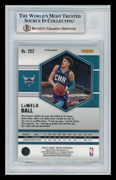 LaMelo Ball - 2020 Panini Mosaic Mosaic Genesis BGS 9