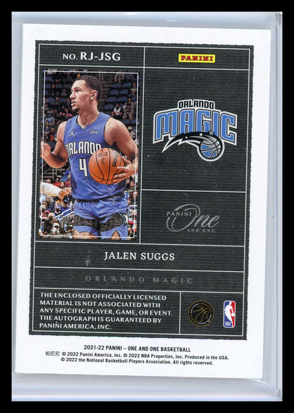 Jalen Suggs - 2021-22 One and One Rookie Jersey Autographs 2022 47/49 Patch RC