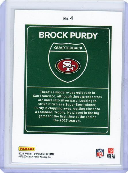 Brock Purdy - 2024 Panini Donruss Downtown CASE HIT