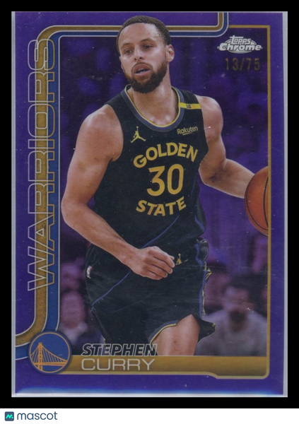 Stephen Curry - 2025 Topps Chrome Purple Refractor /75 #201