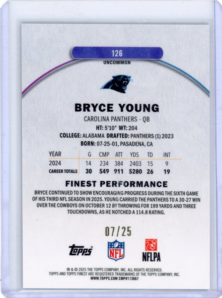 Bryce Young - 2025 Finest Gold Refractor /25
