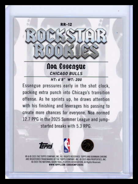 Noa Essengue - 2025 Bowman Chrome Rockstar Rookies Topps Gold 17/50