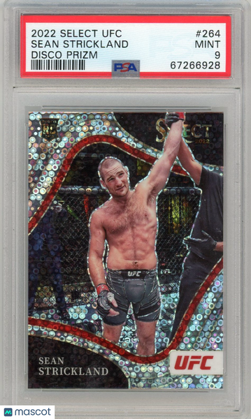 SEAN STRICKLAND - 2022 Panini Select Disco Rookie Ringside PSA 9 MINT