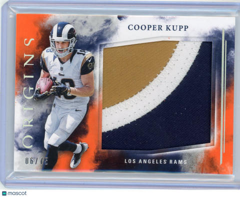 Cooper Kupp - 2017 Panini Origins 06/75 Rookie Jumbo Patch Orange RJJ-CK