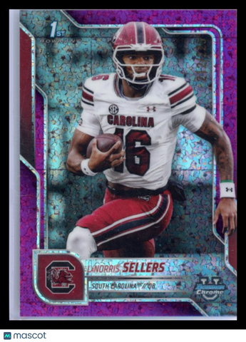 LaNorris Sellers - 2025 Bowman Chrome University Topps Fushia /225