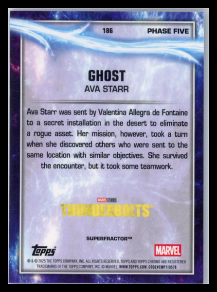 2025 Topps Chrome Ghost Superfractor Thunderbolts 1/1 #186