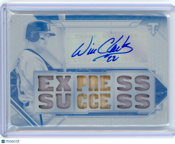 Will Clark - 2021 Topps Triple Threads White Whale Plate Autograph Patch 1/1