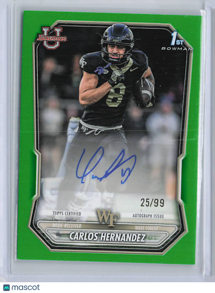 Carlos Hernandez - 2026 Bowman Green Paper Prospect Auto /99