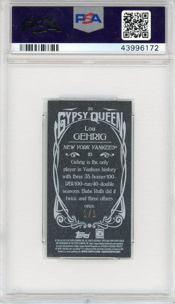 Lou Gehrig - 2015 Topps Gypsy Queen Mini Graphite PSA 10 1/1