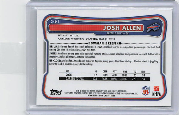 Josh Allen - 2026 Bowman Chrome Etched in Glass