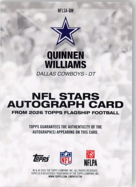 Quinnen Williams - 2026 Topps Gold NFL Stars Auto /50