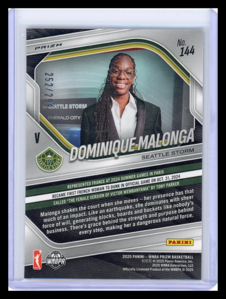 Dominique Malonga - 2025 Panini Prizm Red Rookie 252/299