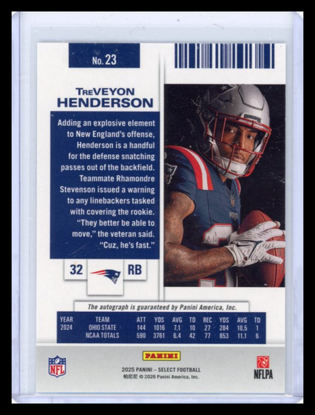TreVeyon Henderson - 2026 Panini Select Football Rookie Ticket RC
