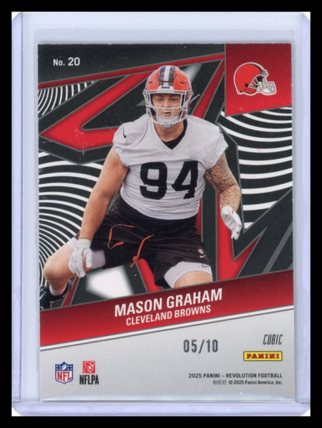 Mason Graham - 2025 Panini Revolution Football Cubic Rookie 05/10