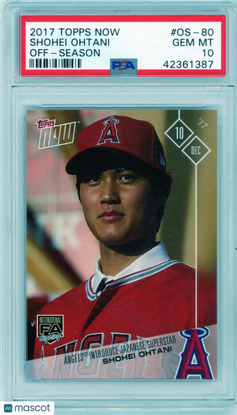 Shohei Ohtani - 2017 Topps Now OS-80 Off-Season PSA 10