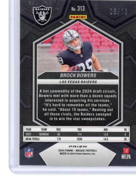 Brock Bowers - 2024 Mosaic Rookie Tessellation /15