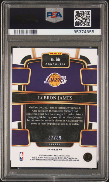 LeBron James - 2023 Panini Select Bronze Checker PSA 10