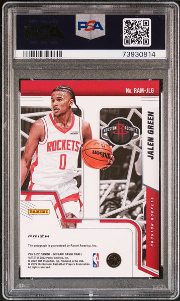Jalen Green - 2021 Panini Mosaic Rookie Autographs Mosaic RK. Autographs PSA 10
